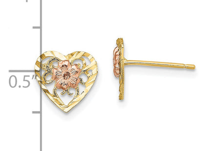 14k Two-tone Earrings Style TE901 - Classique Jewelry Inc.