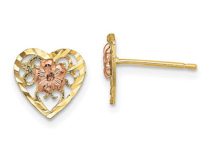 14k Two-tone Earrings Style TE901 - Classique Jewelry Inc.