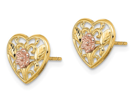 14k Two-tone Earrings Style TE907 - Classique Jewelry Inc.