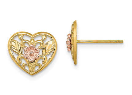 14k Two-tone Earrings Style TE907 - Classique Jewelry Inc.