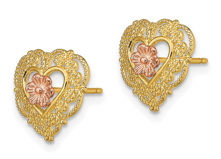 14k Two-tone Earrings Style TE914 - Classique Jewelry Inc.