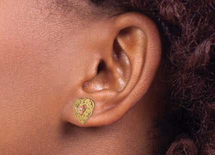 14k Two-tone Earrings Style TE914 - Classique Jewelry Inc.