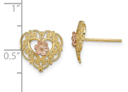 14k Two-tone Earrings Style TE914 - Classique Jewelry Inc.
