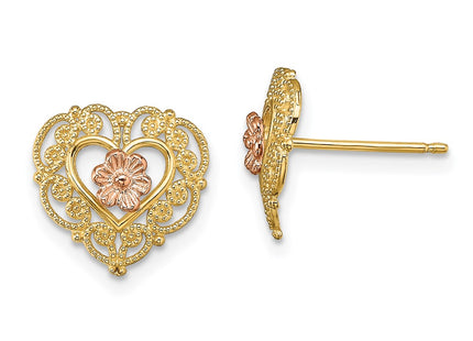 14k Two-tone Earrings Style TE914 - Classique Jewelry Inc.