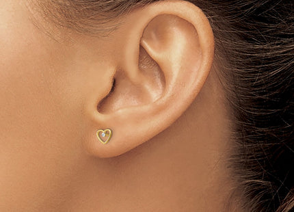 14k Yellow & Rhodium Earrings Style TE932 - Classique Jewelry Inc.