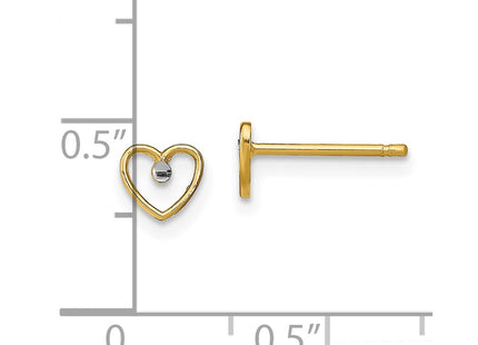 14k Yellow & Rhodium Earrings Style TE932 - Classique Jewelry Inc.