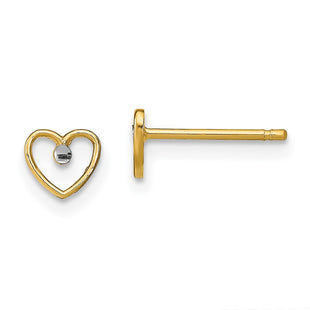 14k Yellow & Rhodium Earrings Style TE932 - Classique Jewelry Inc.