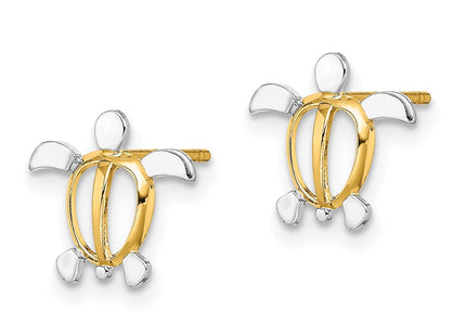 14K gold earrings, alternate view