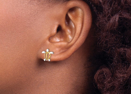 14K gold earrings, another view