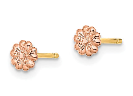 14k Two-tone Earrings Style TE942R - Classique Jewelry Inc.