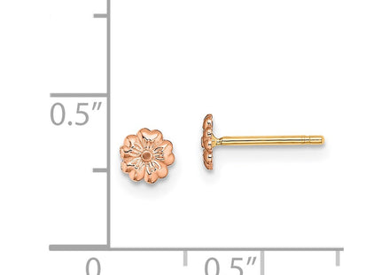 14k Two-tone Earrings Style TE942R - Classique Jewelry Inc.