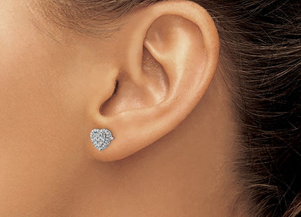 14k White Gold Earrings Style TE962 - Classique Jewelry Inc.