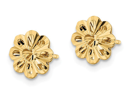14k Yellow Gold Earrings Style TE971 - Classique Jewelry Inc.