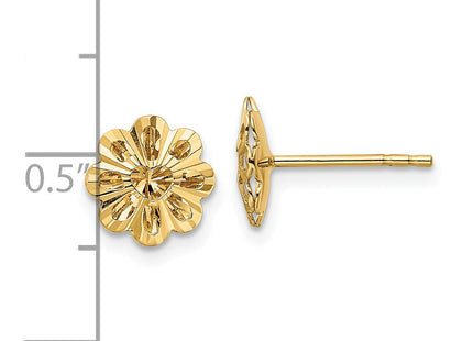 14k Yellow Gold Earrings Style TE971 - Classique Jewelry Inc.