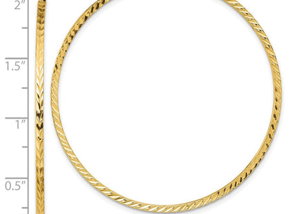 14k Diamond-cut Square Tube Endless Hoop Earrings (Style TF1001)