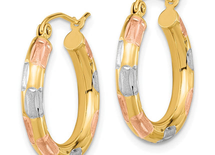 14K gold hoop earrings, alternate view