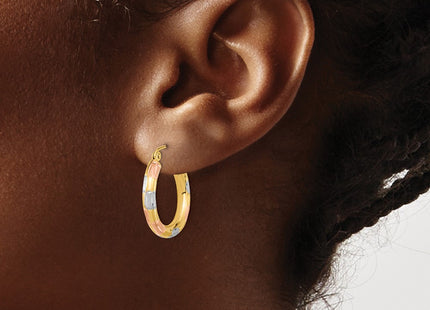 14K gold hoop earrings, another view