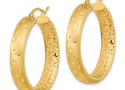 14K gold hoop earrings, alternate view