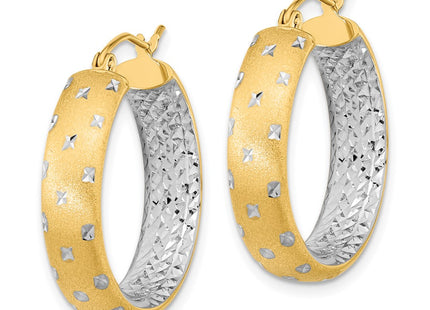 14k Yellow & Rhodium Earrings Style TF1046TT - Classique Jewelry Inc.