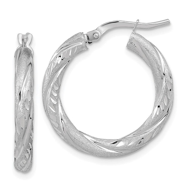 14k White Gold Earrings Style TF1050W - Classique Jewelry Inc.