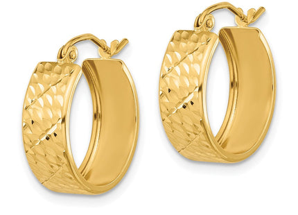 14K gold hoop earrings, alternate view