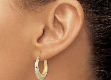 14k Yellow & Rhodium Earrings Style TF1084 - Classique Jewelry Inc.