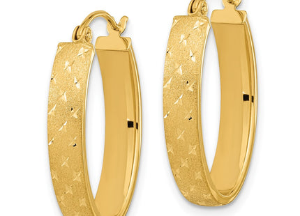 14K gold hoop earrings, alternate view
