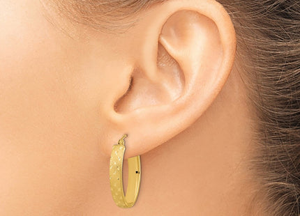 14K gold hoop earrings, another view