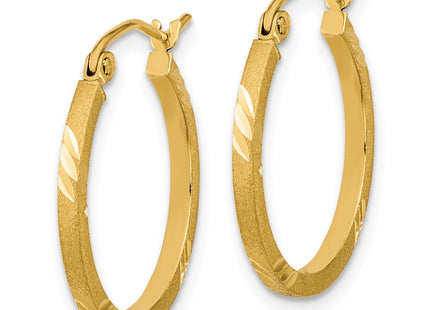 14K gold hoop earrings, alternate view