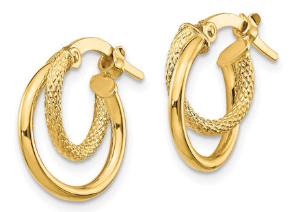 14k Yellow Gold Earrings Style TF1099 - Classique Jewelry Inc.