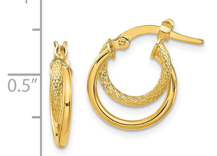 14k Yellow Gold Earrings Style TF1099 - Classique Jewelry Inc.