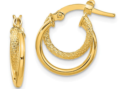 14k Yellow Gold Earrings Style TF1099 - Classique Jewelry Inc.