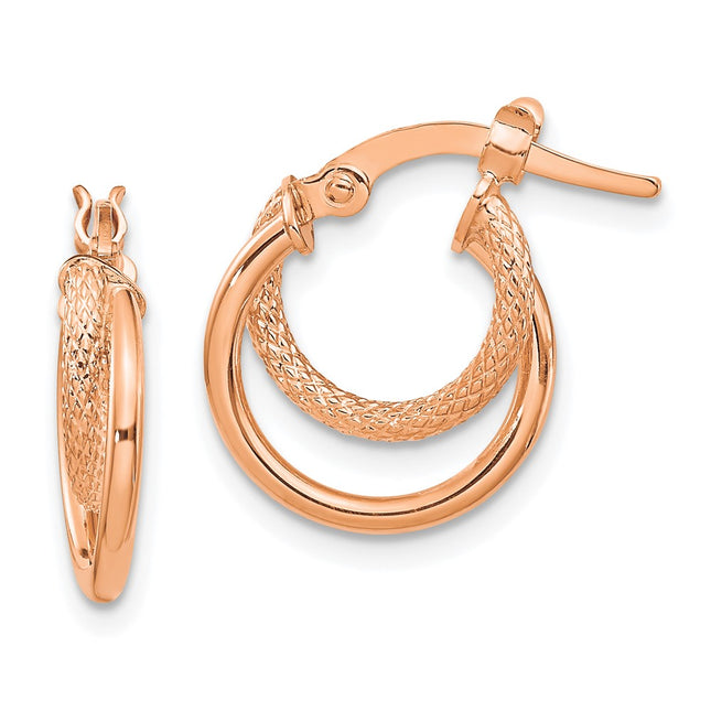 14k Rose Gold Earrings Style TF1099R - Classique Jewelry Inc.