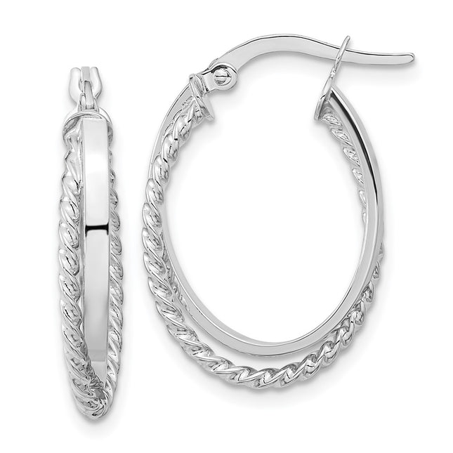 14k White Gold Earrings Style TF1102W - Classique Jewelry Inc.