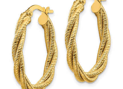 14k Yellow Gold Earrings Style TF1107 - Classique Jewelry Inc.