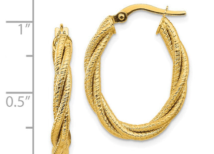 14k Yellow Gold Earrings Style TF1107 - Classique Jewelry Inc.