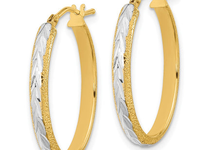 14k Yellow & Rhodium Earrings Style TF1140 - Classique Jewelry Inc.