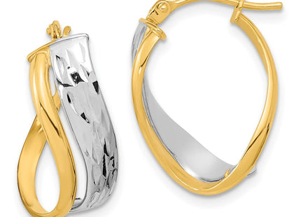 14k Two-tone Earrings Style TF1166 - Classique Jewelry Inc.