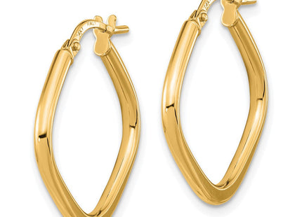 14K gold hoop earrings, alternate view
