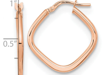 14K gold hoop earrings, further view