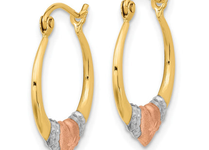 14k Two-tone Earrings Style TF1237 - Classique Jewelry Inc.