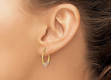 14k Two-tone Earrings Style TF1237 - Classique Jewelry Inc.