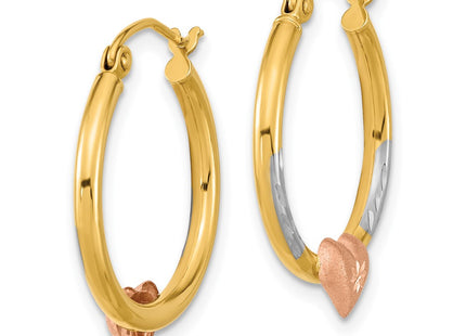 14k Two-tone Earrings Style TF1238 - Classique Jewelry Inc.