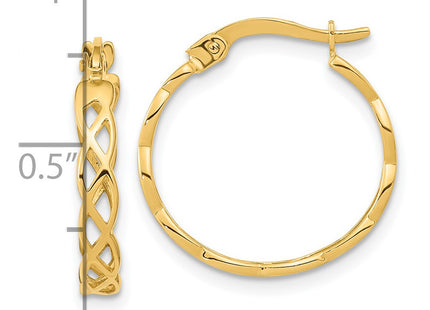 14k Yellow Gold Earrings Style TF1282 - Classique Jewelry Inc.