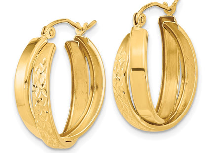 14k Yellow Gold Earrings Style TF1286 - Classique Jewelry Inc.