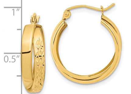 14k Yellow Gold Earrings Style TF1286 - Classique Jewelry Inc.