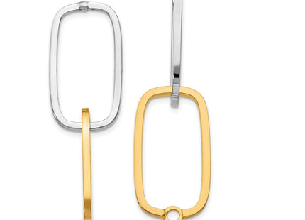 14k Two-tone Earrings Style TF1307YW - Classique Jewelry Inc.