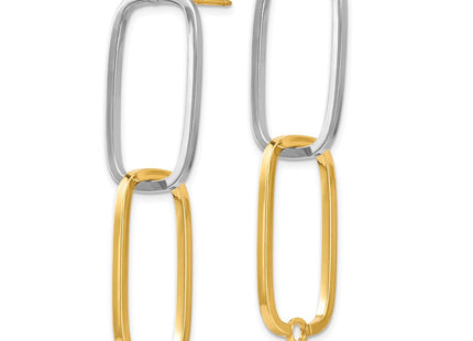 14k Two-tone Earrings Style TF1307YW - Classique Jewelry Inc.