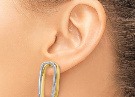 14k Two-tone Earrings Style TF1307YW - Classique Jewelry Inc.