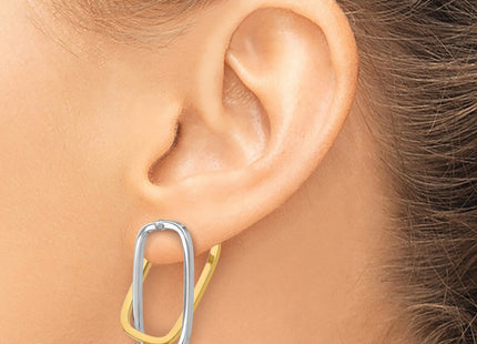 14k Two-tone Earrings Style TF1307YW - Classique Jewelry Inc.